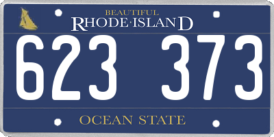 RI license plate 623373
