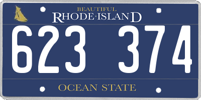 RI license plate 623374