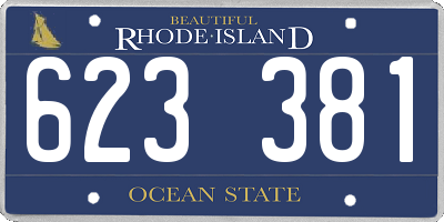 RI license plate 623381