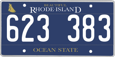 RI license plate 623383
