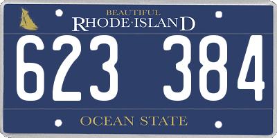RI license plate 623384
