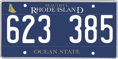 RI license plate 623385