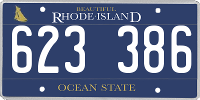 RI license plate 623386
