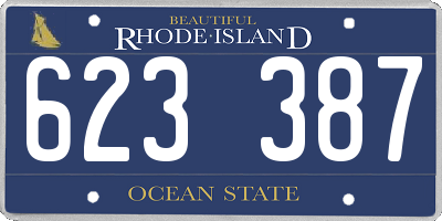 RI license plate 623387