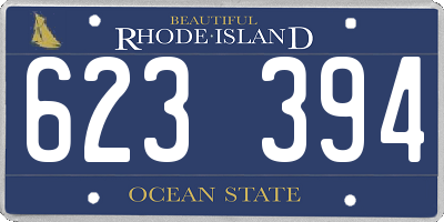 RI license plate 623394