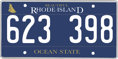 RI license plate 623398