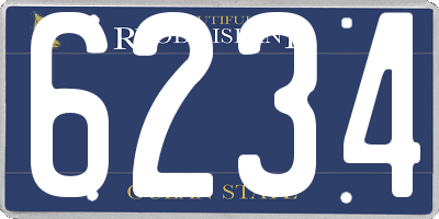 RI license plate 6234