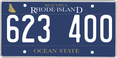 RI license plate 623400