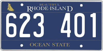 RI license plate 623401