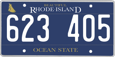 RI license plate 623405