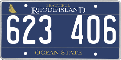 RI license plate 623406