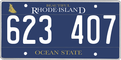 RI license plate 623407