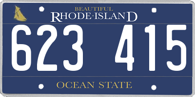 RI license plate 623415