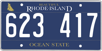 RI license plate 623417