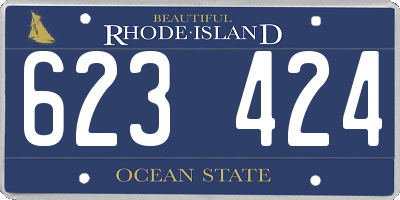 RI license plate 623424