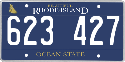 RI license plate 623427