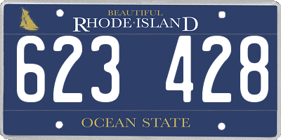 RI license plate 623428