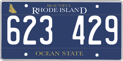 RI license plate 623429