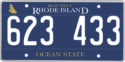 RI license plate 623433