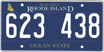 RI license plate 623438