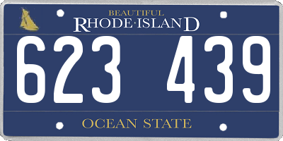 RI license plate 623439