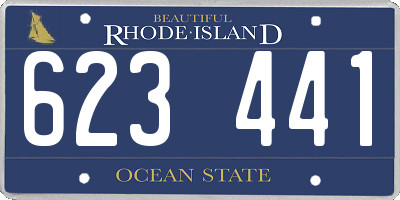 RI license plate 623441
