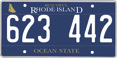 RI license plate 623442