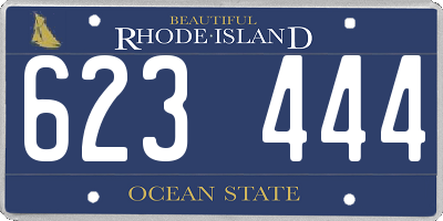 RI license plate 623444