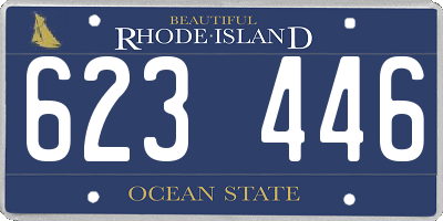 RI license plate 623446