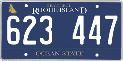 RI license plate 623447