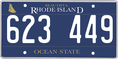 RI license plate 623449