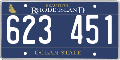 RI license plate 623451