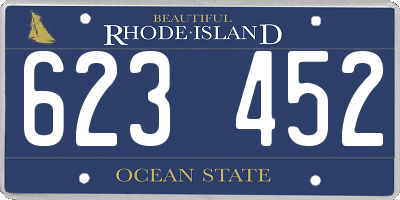 RI license plate 623452