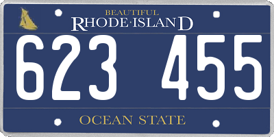 RI license plate 623455