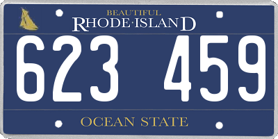 RI license plate 623459