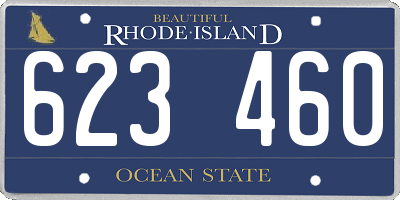 RI license plate 623460