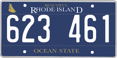RI license plate 623461