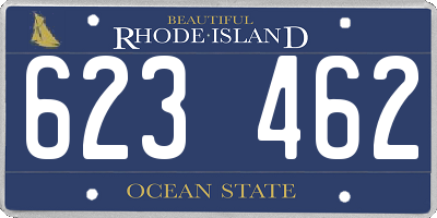 RI license plate 623462