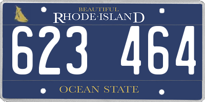 RI license plate 623464