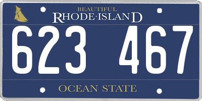 RI license plate 623467