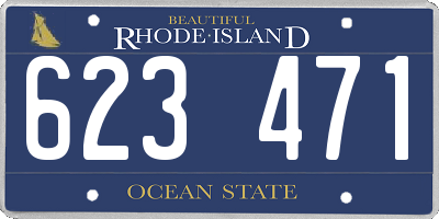 RI license plate 623471