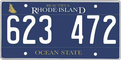 RI license plate 623472