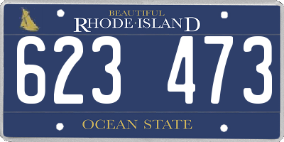 RI license plate 623473