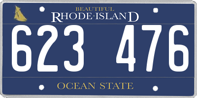 RI license plate 623476