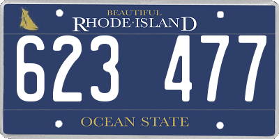 RI license plate 623477