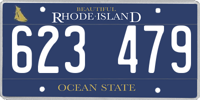 RI license plate 623479