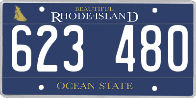 RI license plate 623480