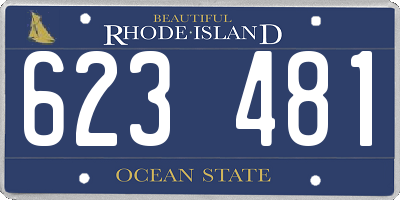 RI license plate 623481