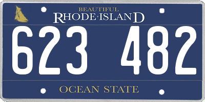 RI license plate 623482
