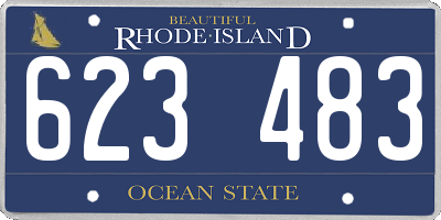 RI license plate 623483